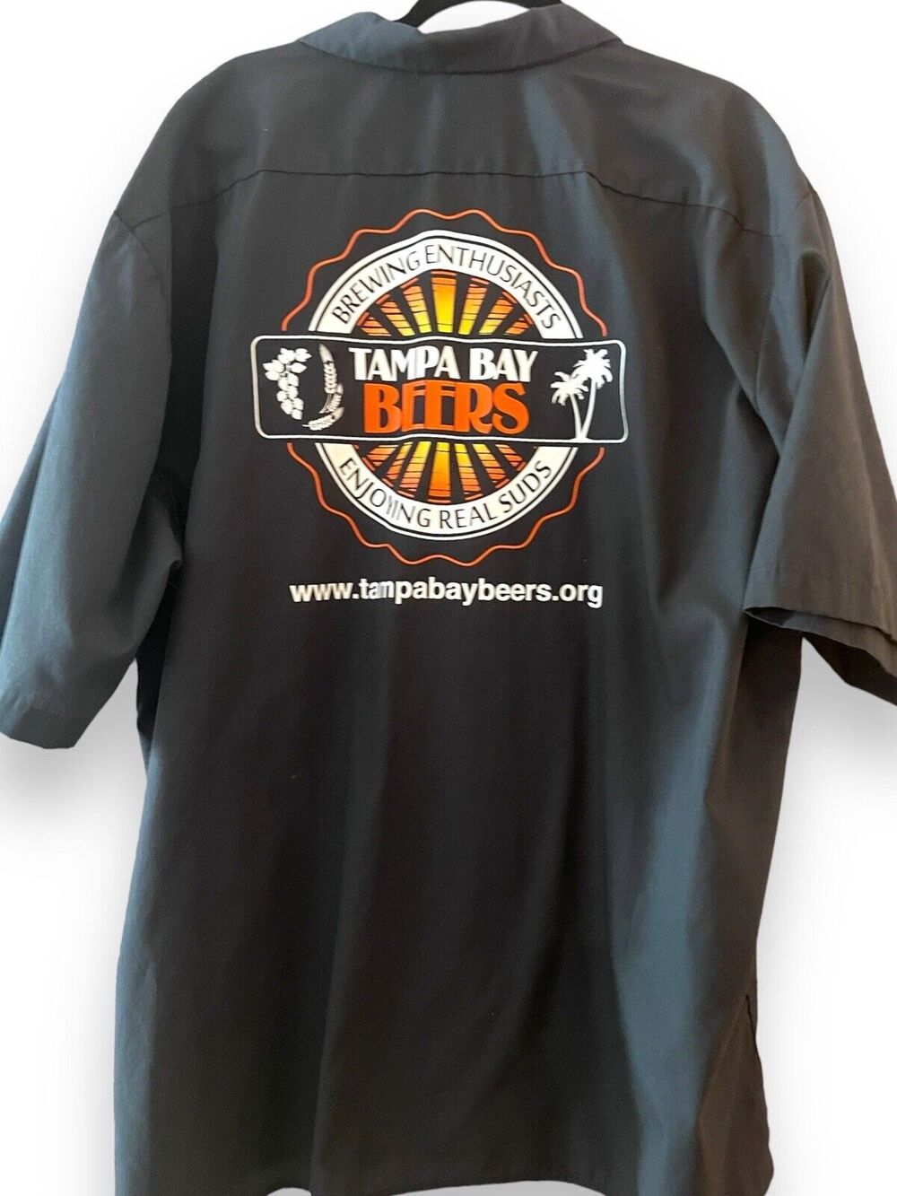 Dickies Tampa Bay Beers Blue Shirt Button Up Size 4X Brewing Enthusiast